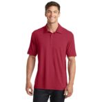 Performance Polo Shirt with Logo on Right Sleeve — Cotton-Touch Breathable Golf & Work Polo - Image 9